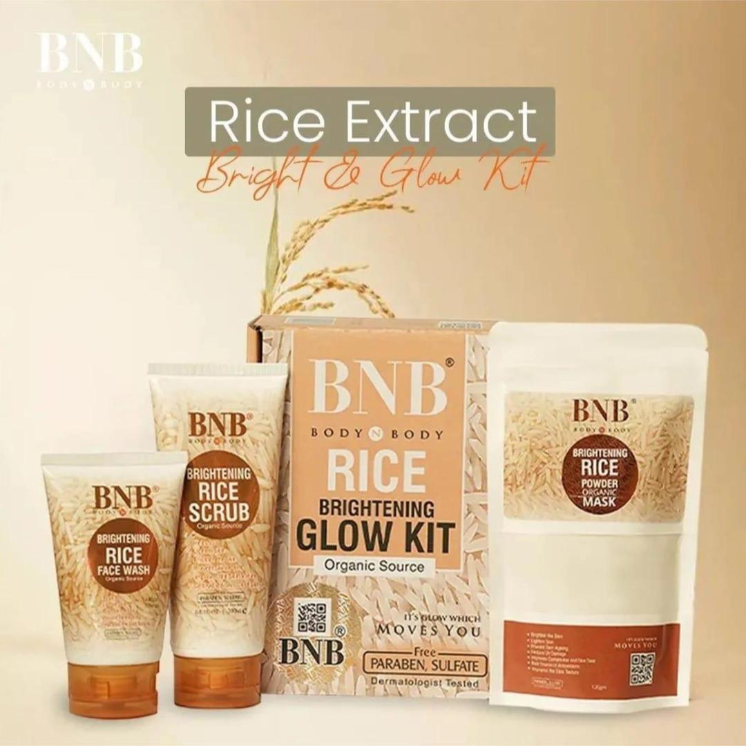 SKIN BRIGHTENING RICE FACIL KIT-WHITENING AND EXFOLIATING