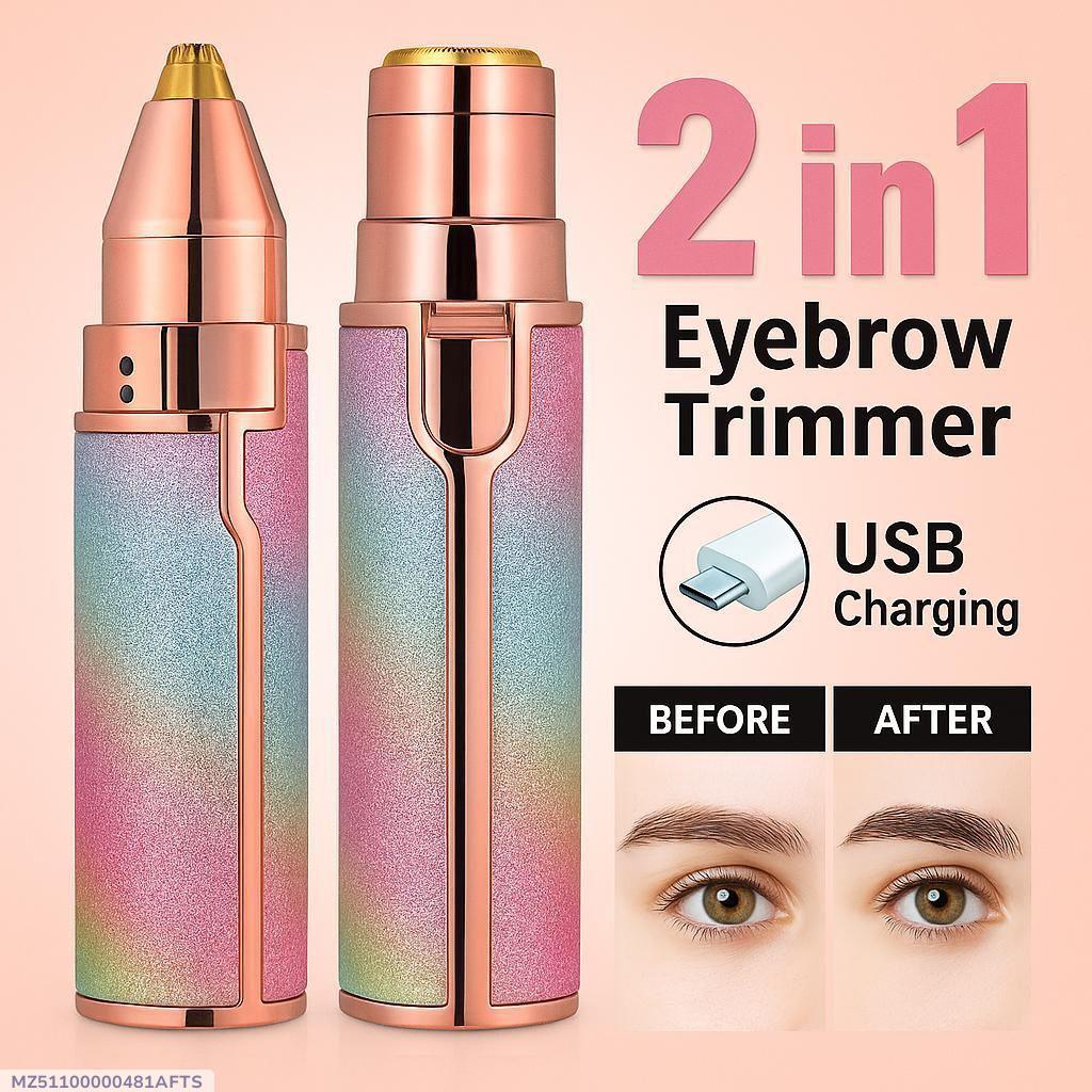 2 IN 1 EYEBROW AND FACIAL HAIR TRIMMER