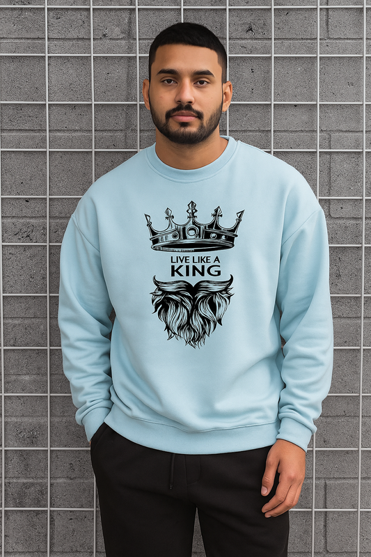 2PCS MEN'S FLEECE PRINTED SWEATSHIRT TRACK SUIT