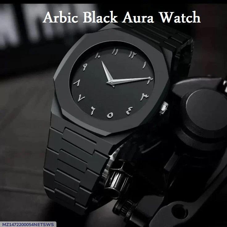 BLACK ARABIC AURA WATCH