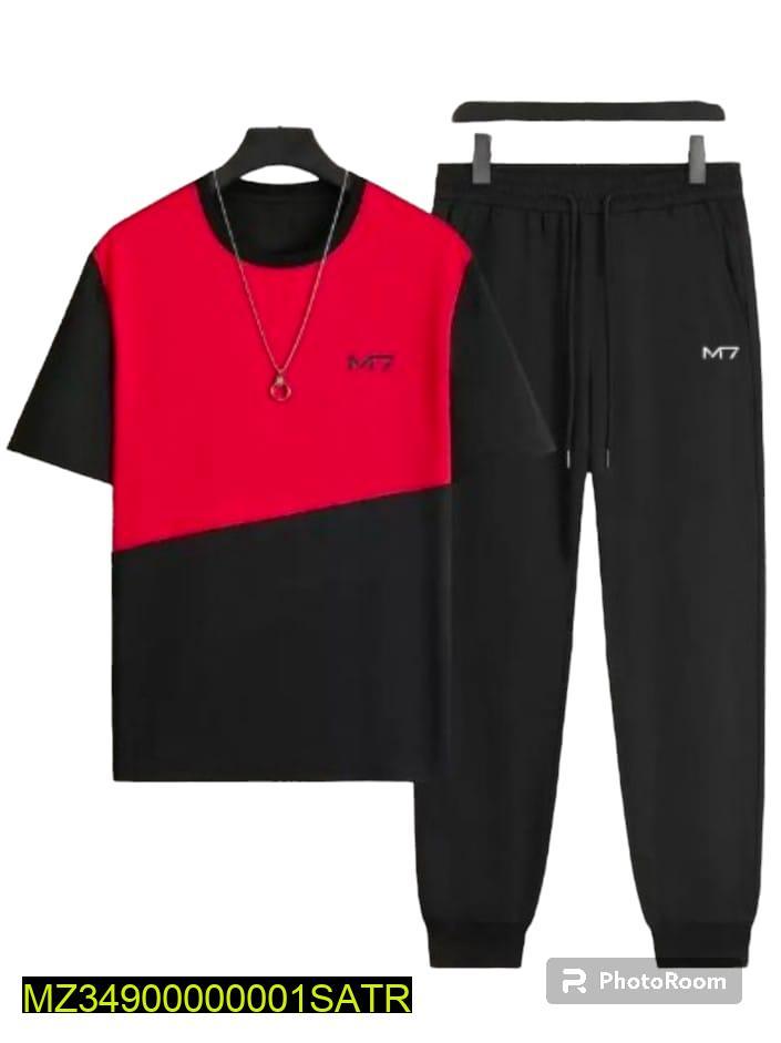 2PCS UNISEX POLYESTER PRINTED TRACK SUIT