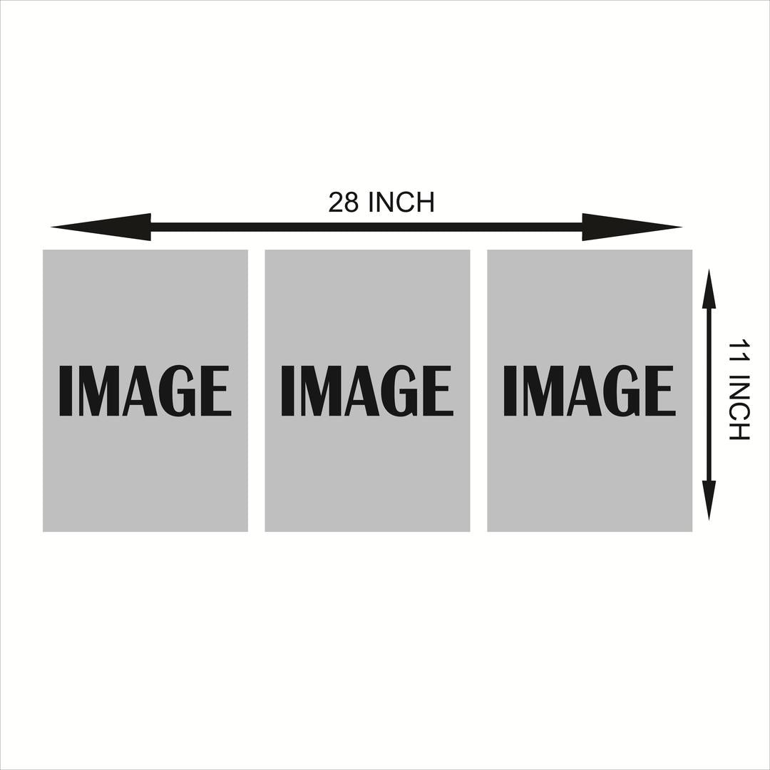 MULTICOLOR ABSTRACT ART WALL FRAME SET - 3 PCS