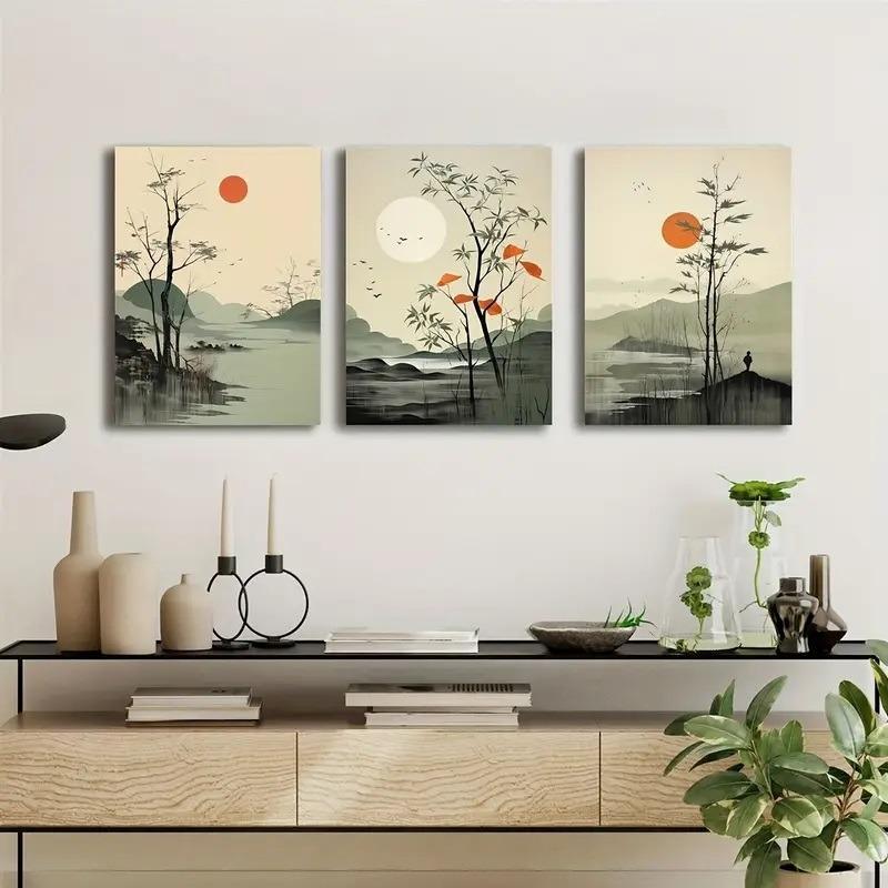 MULTICOLOR ABSTRACT ART WALL FRAME SET - 3 PCS