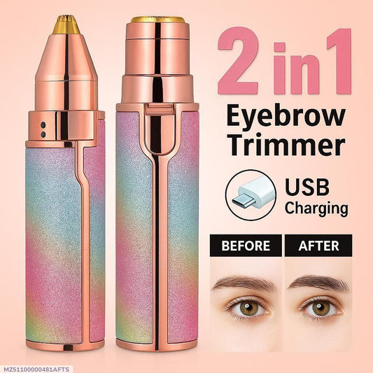2 IN 1 EYEBROW AND FACIAL HAIR TRIMMER